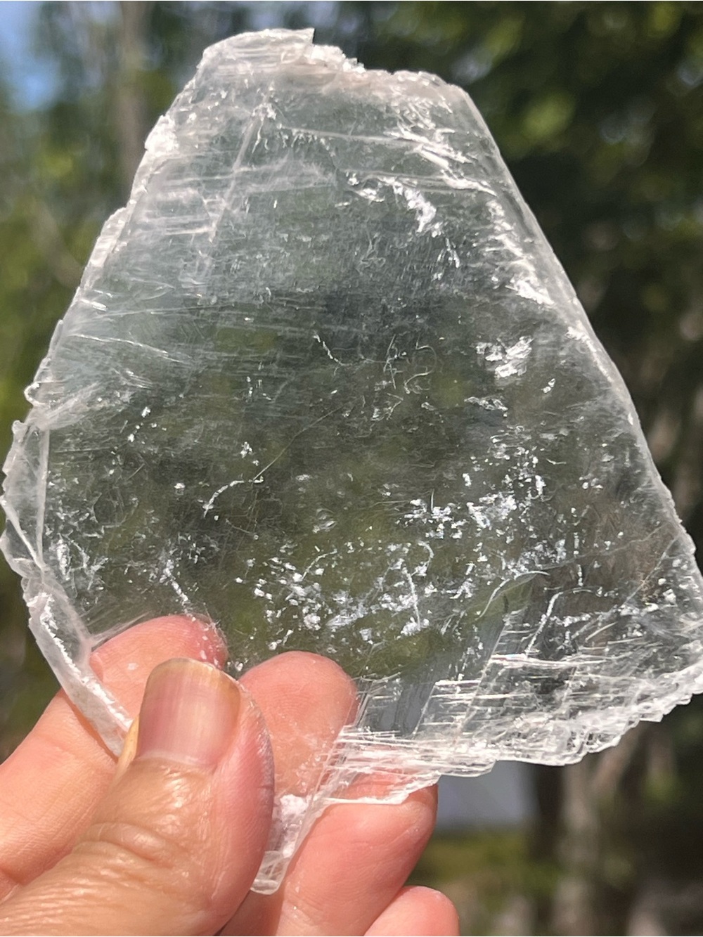 Selenite (5) slab with stand | crystal